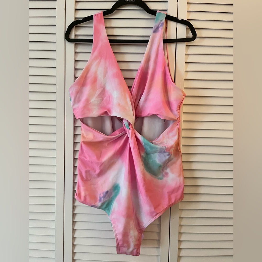 SHEIN tie dye cutout bathing suit- 2XL